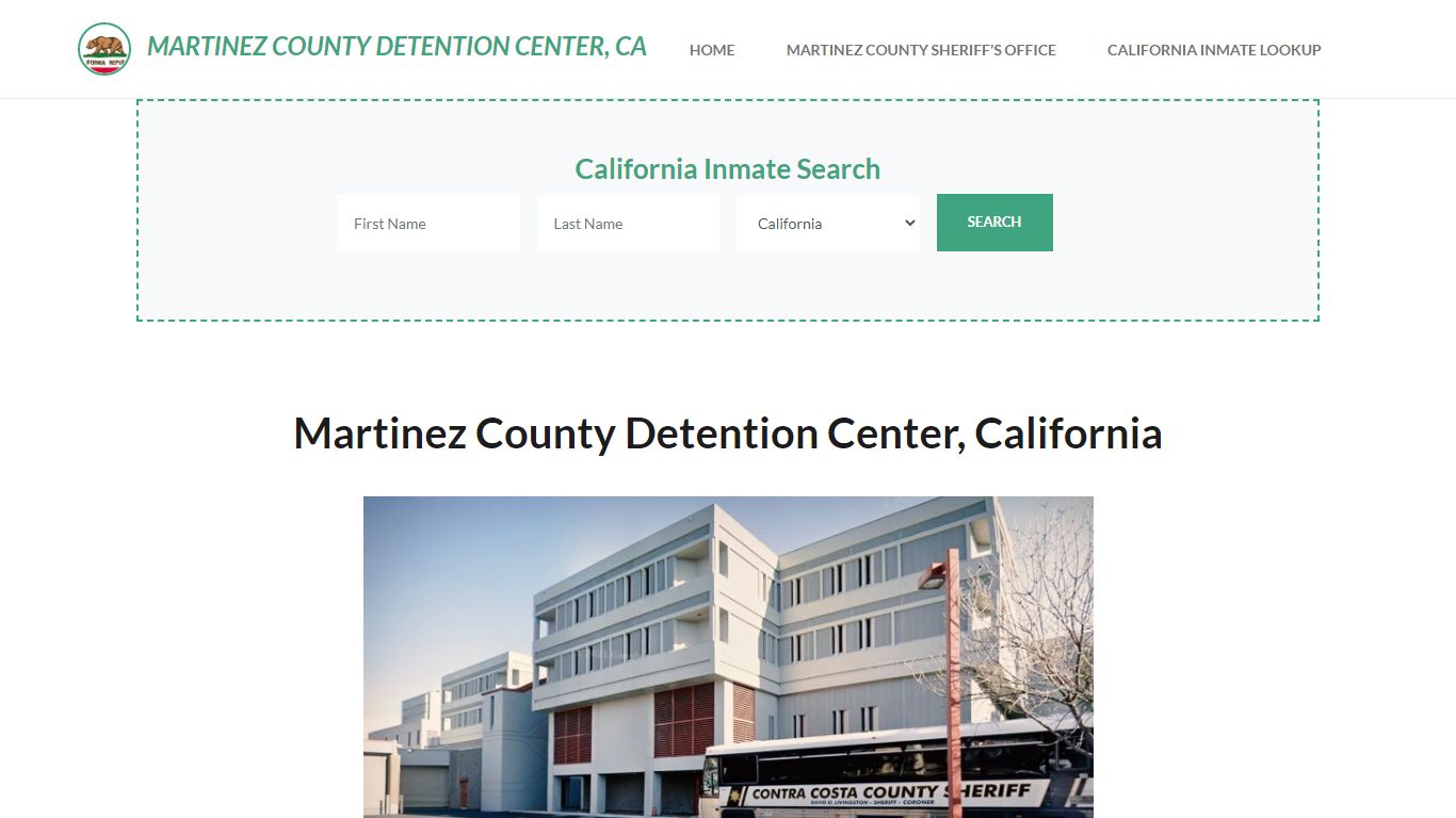 Martinez County Detention Center, CA Inmate Roster, Offender Search